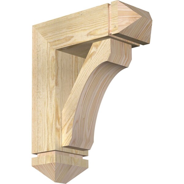 Ekena Millwork Legacy Arts and Crafts Rough Sawn Bracket w/ Offset Brace, Douglas Fir, 6"W x 16"D x 20"H BKT0604X16X20LEC03RDF - main